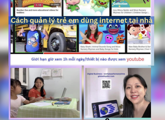 quản lý trẻ dùng internet